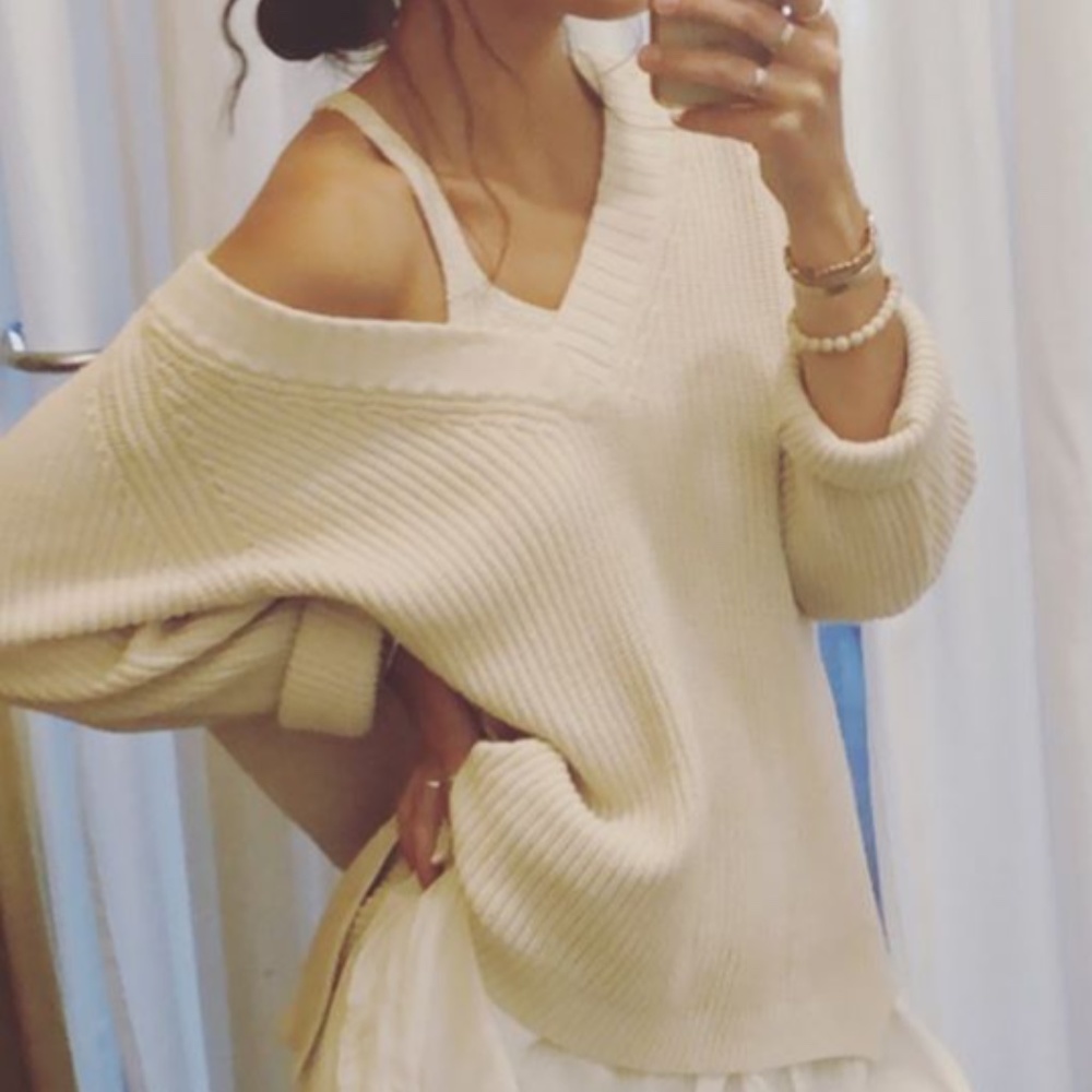 Oversized cream sweater